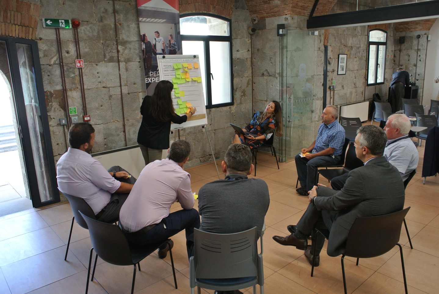 October 2021. Gibraltar Adaptation Workshop. Participants addressing climate hazards